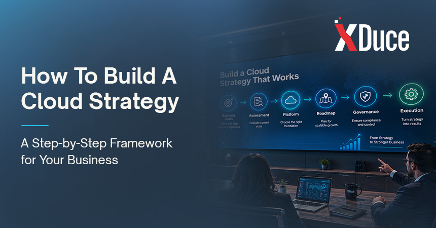 Step-by-step cloud strategy roadmap covering business goals, environment assessment, platform selection, migration, and governance.