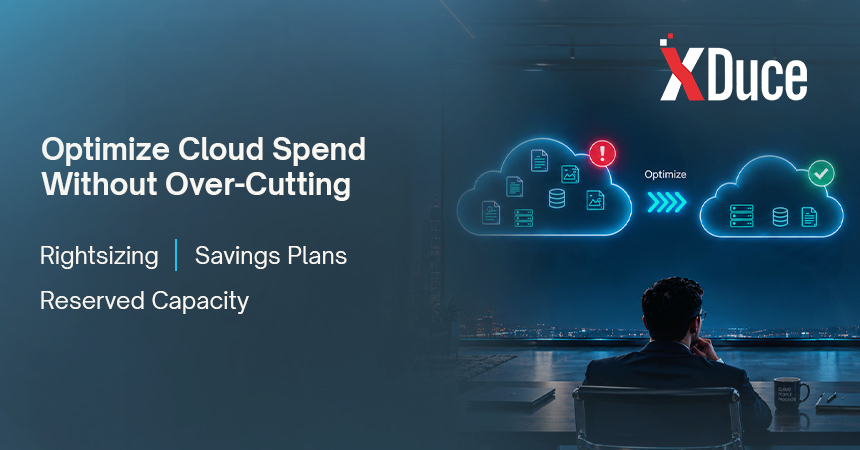 Cloud cost optimization through resource rightsizing, reserved capacity, and savings plans while maintaining performance.