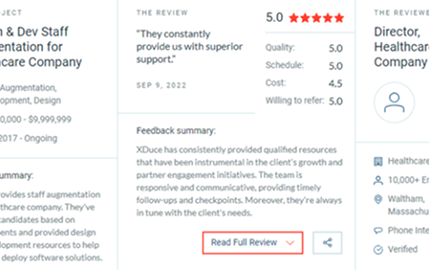 XDuce Records A New 5-Star Rated Review On Clutch
