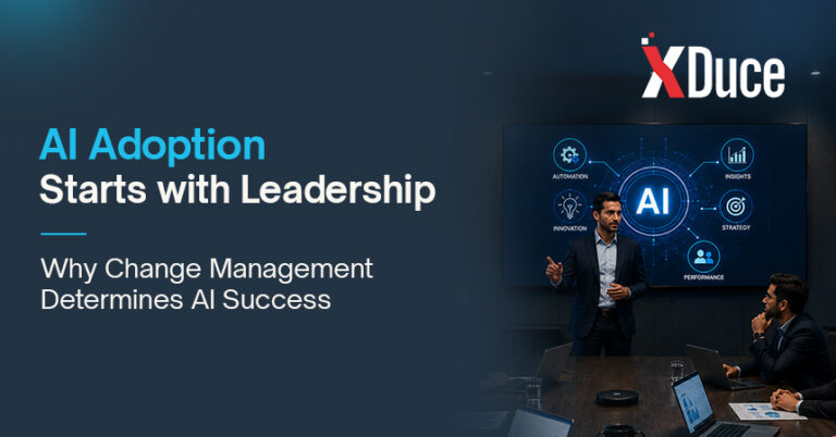 Executive leadership team reviewing organizational readiness and change management strategy ahead of an AI adoption rollout.