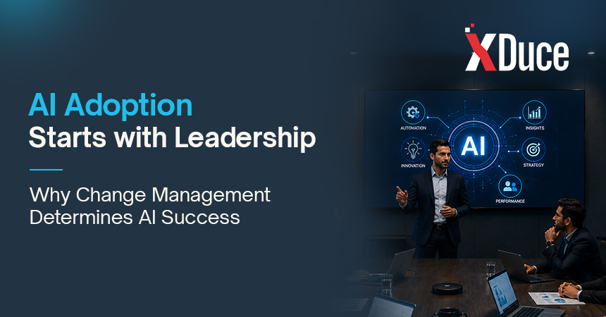 Executive leadership team reviewing organizational readiness and change management strategy ahead of an AI adoption rollout.